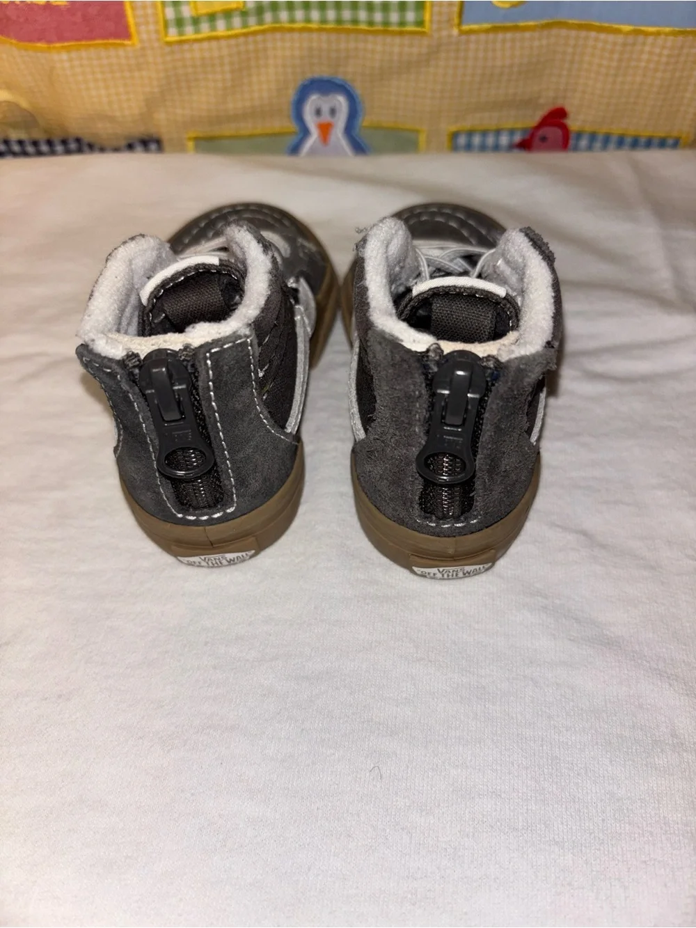Vans Kids High-Top Sneakers — Dark Grey and Brown
